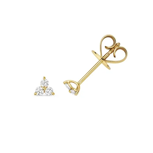 18ct  Yellow Gold Diamond Stud Earrings 0.12ct. 